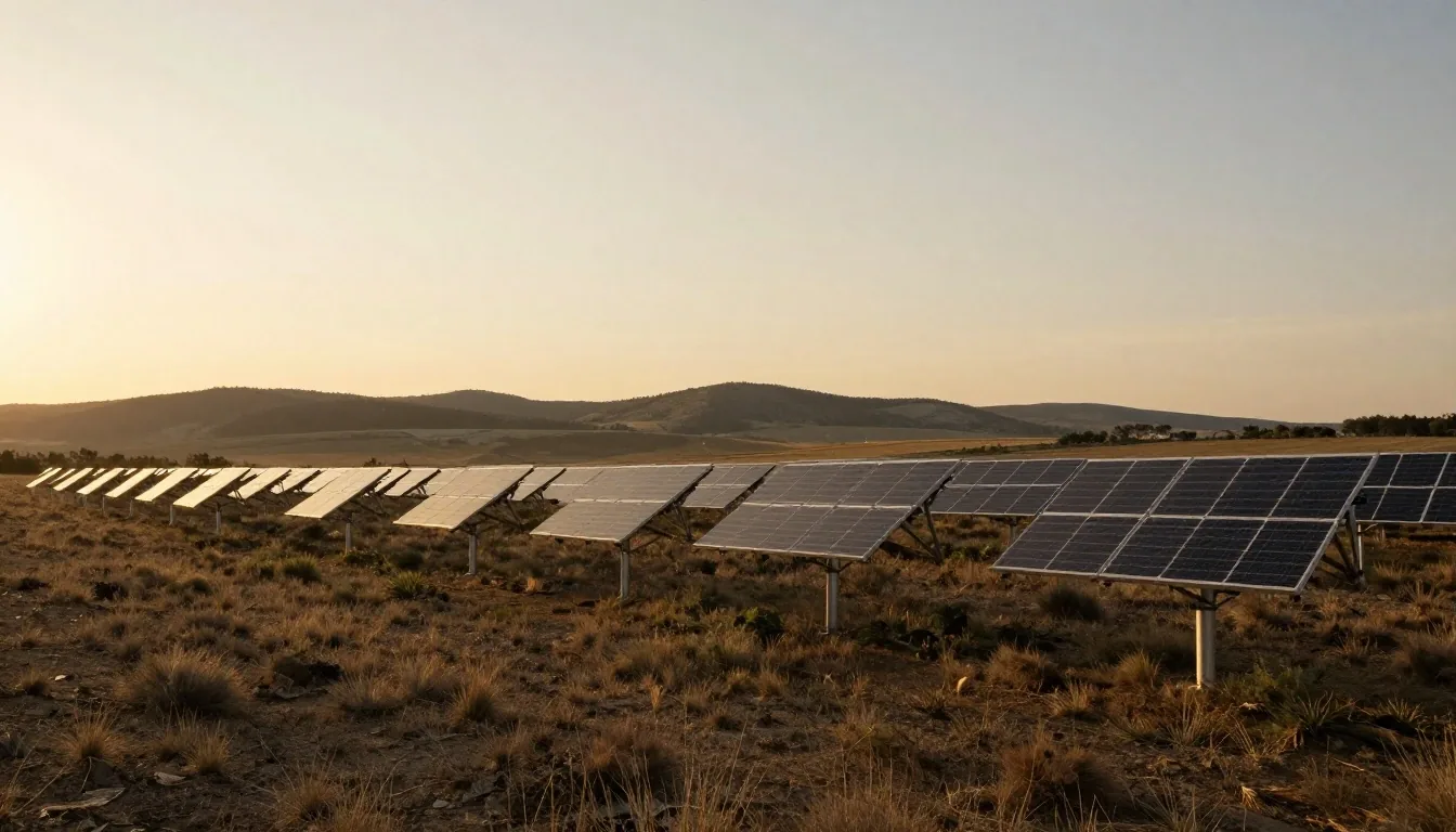 Concesión de servicios de generación solar al anochecer