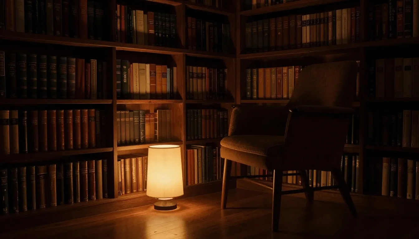 Escritorio de análisis iluminado